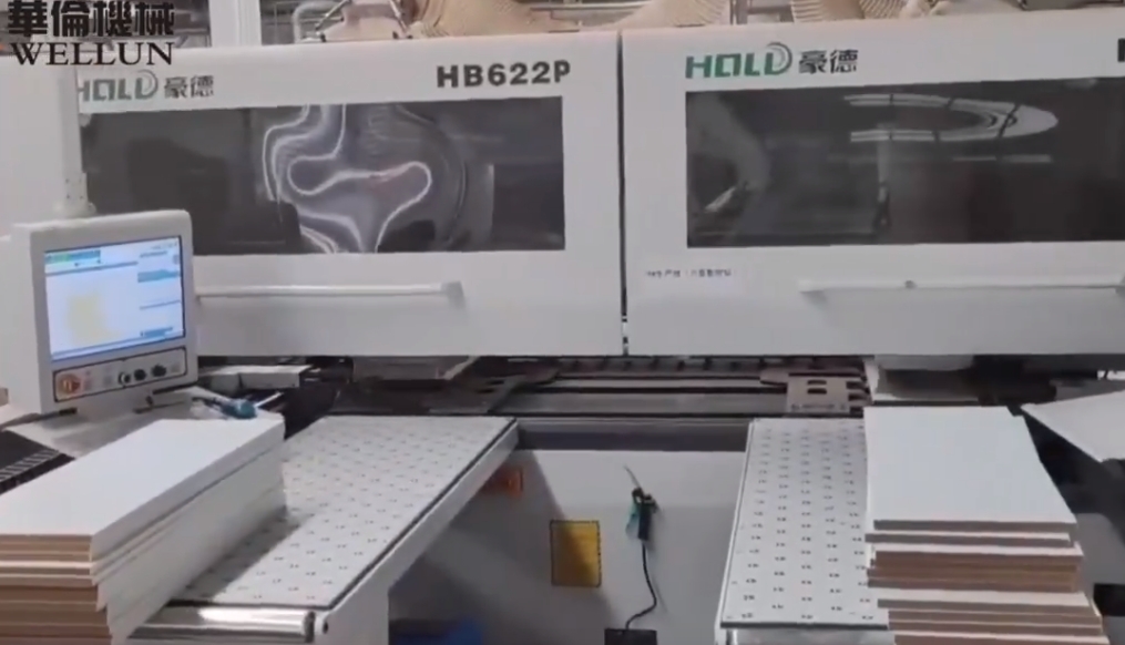 封边机操作流程之一木材表面压实