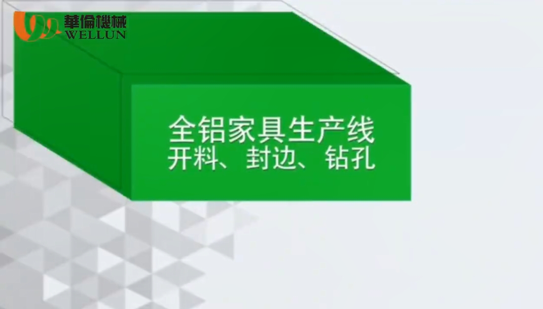 豪德全铝家具生产线 开料 封边 钻孔