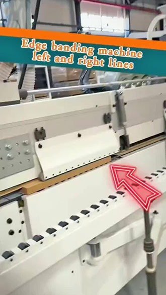 Edae banding machine left end right lines