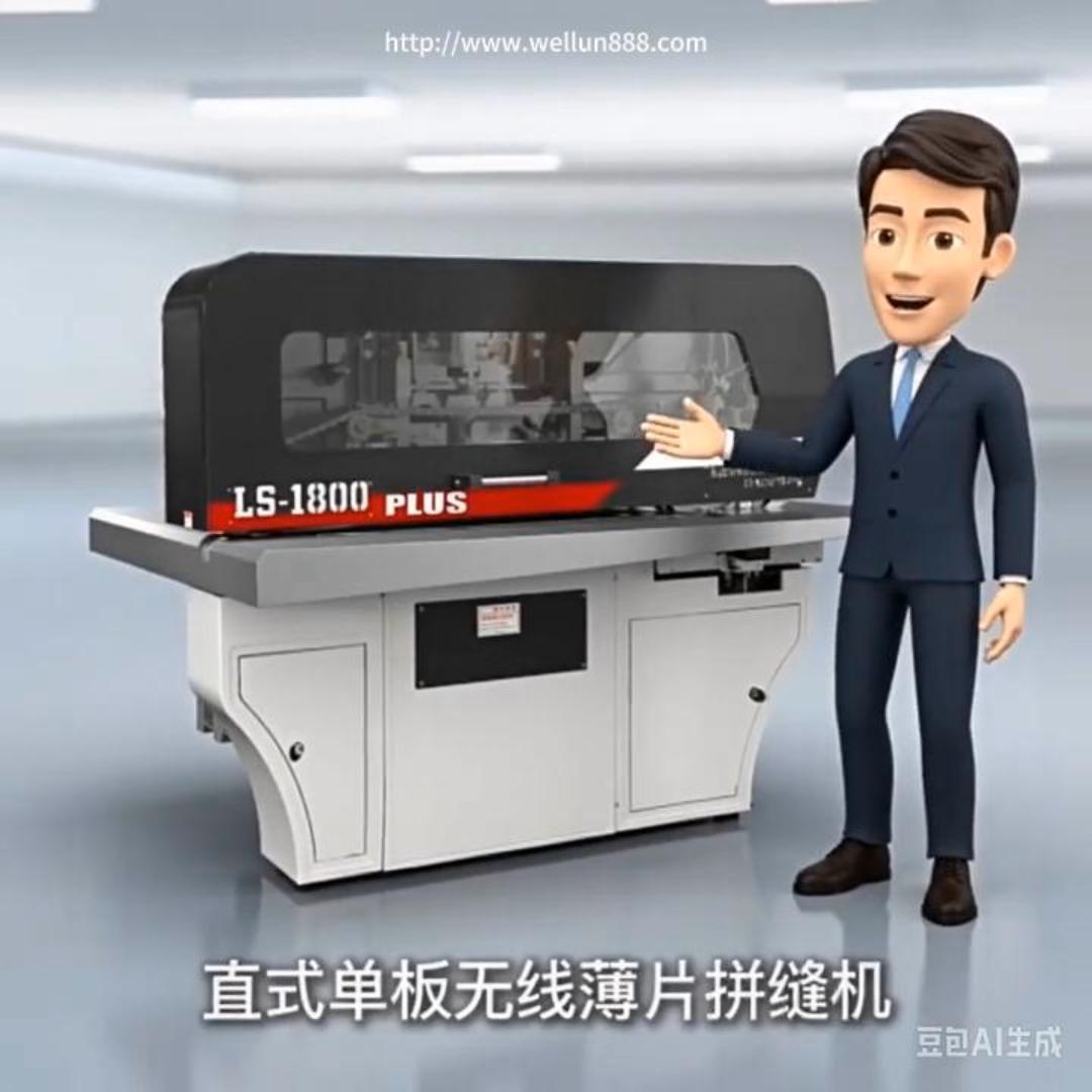 直线单板无线薄片拼缝机